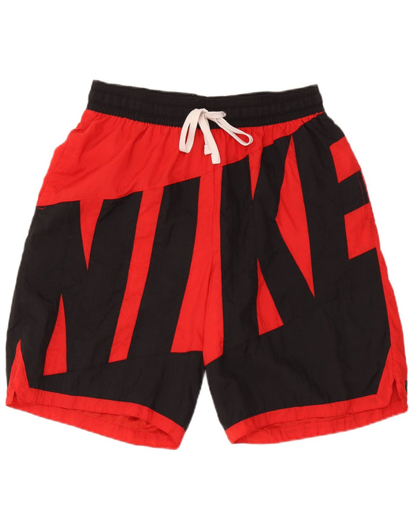 Nike Herren Graphic Sport Shorts XL Rotes Colourblock-Nylon