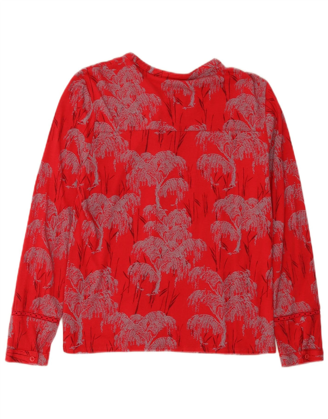 White Stuff Damen-Hemdbluse, Größe S, Rot, Blumenmuster, Modal