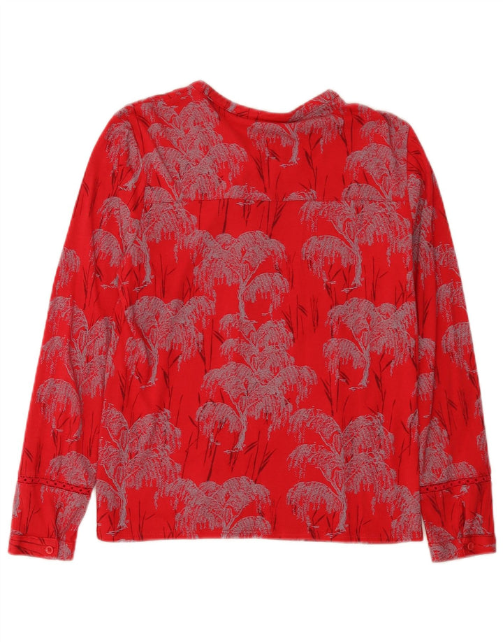 White Stuff Damen-Hemdbluse, Größe S, Rot, Blumenmuster, Modal