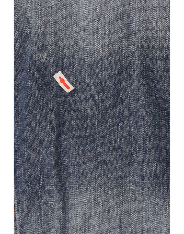Nike Damen Jeansjacke UK 14 Mittelblaue Baumwolle