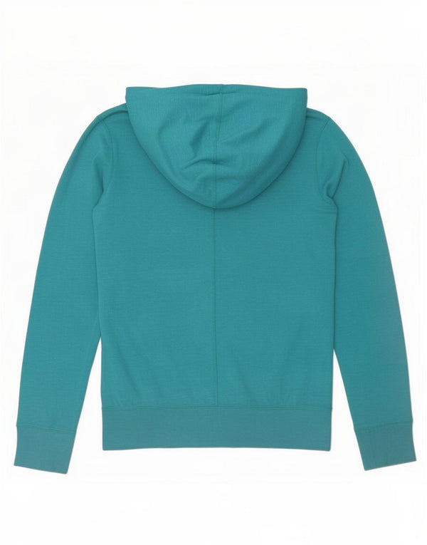 Nike Damen-Kapuzenpullover mit Reißverschluss, UK 14, mittelblau gefleckte Baumwolle