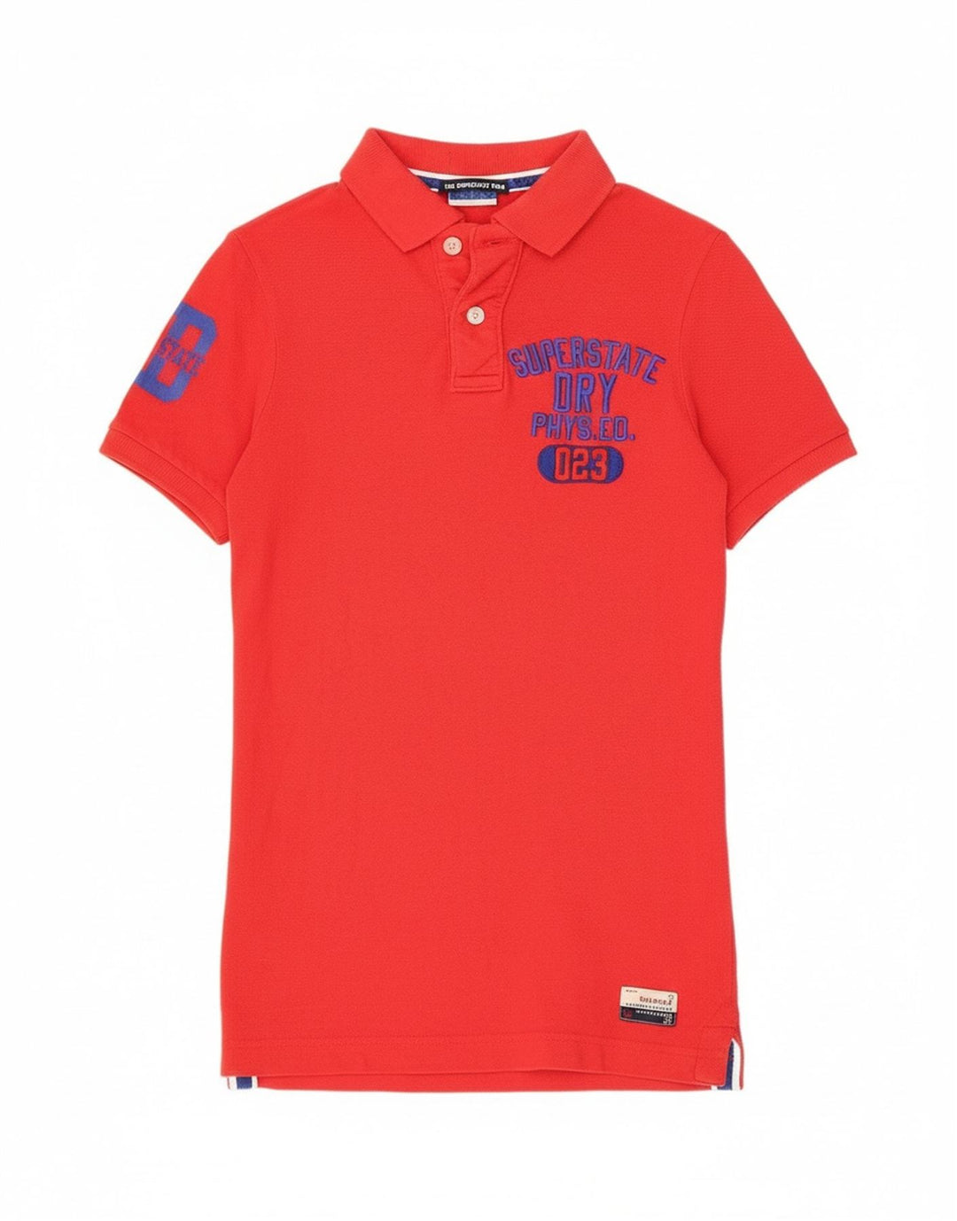 Superdry Herren-Poloshirt mit Grafik, Größe S, rote Baumwolle