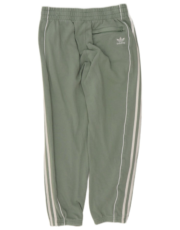 Adidas Damen Trainingshose Jogger UK 14 Mittelgrüne Baumwolle