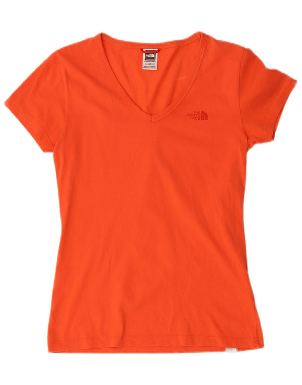 The North Face Damen T-Shirt Top UK 10 Small Rot Baumwolle