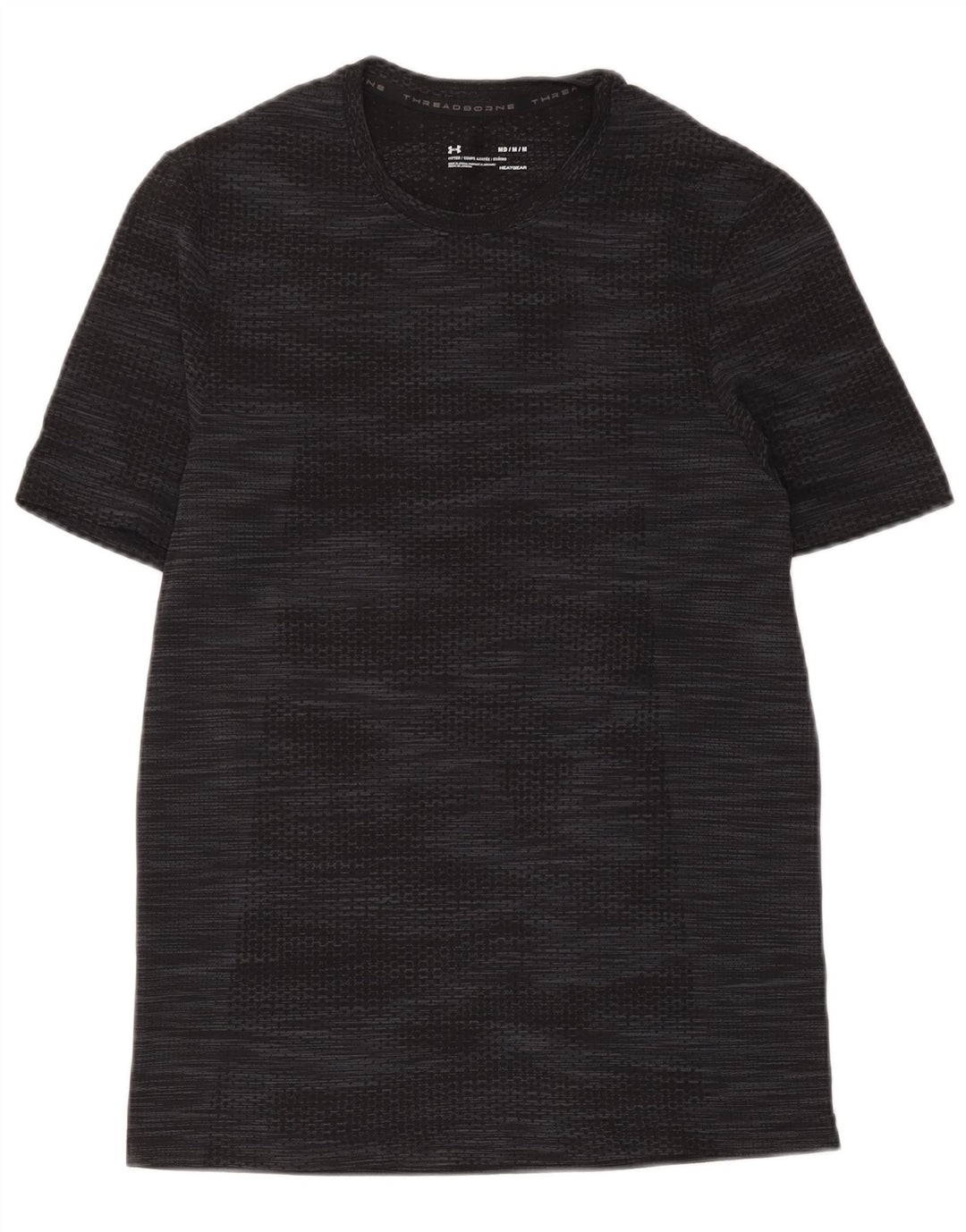 Under Armour Herren Heat Gear T-Shirt Top Medium Schwarz meliert
