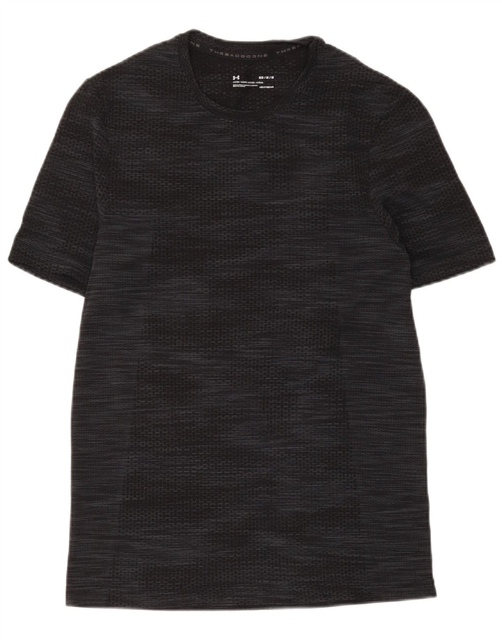 Under Armour Herren Heat Gear T-Shirt Top Medium Schwarz meliert