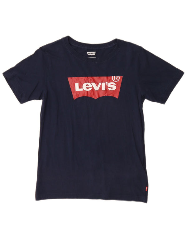 Levi's Jungen-T-Shirt mit Grafik, 15–16 Jahre, marineblaue Baumwolle