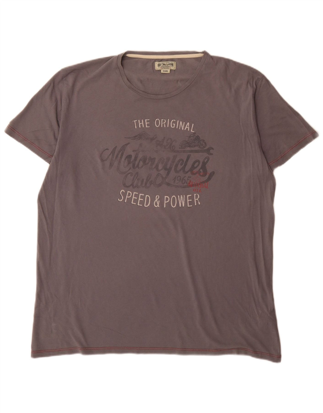 Marlboro Classics Herren-T-Shirt mit Grafik, 2XL, graue Baumwolle