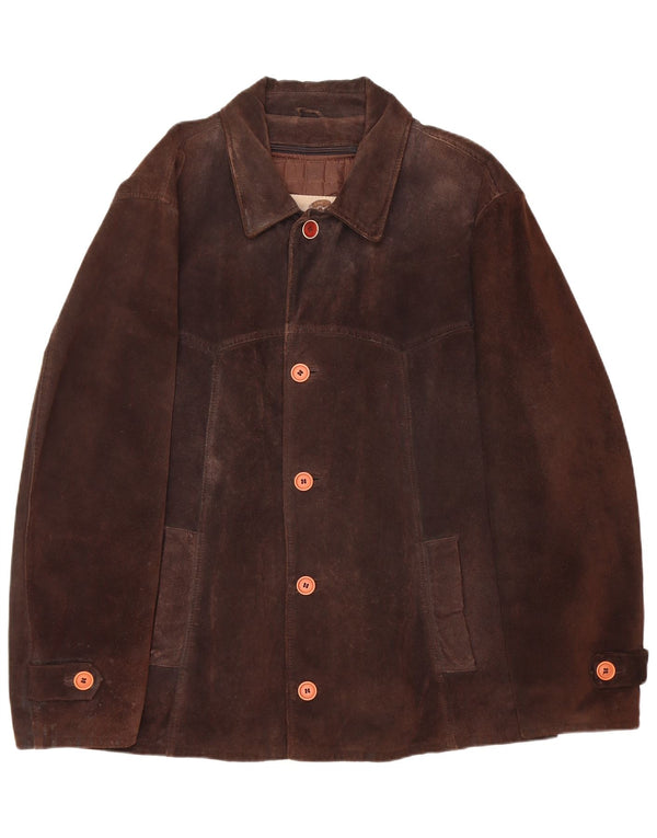 Conbipel Herren Wildlederjacke IT 54 XL Braunes Leder