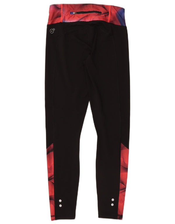 Puma Damen-Leggings mit abstraktem Muster, UK 10, Größe S, Schwarz, Farbblock