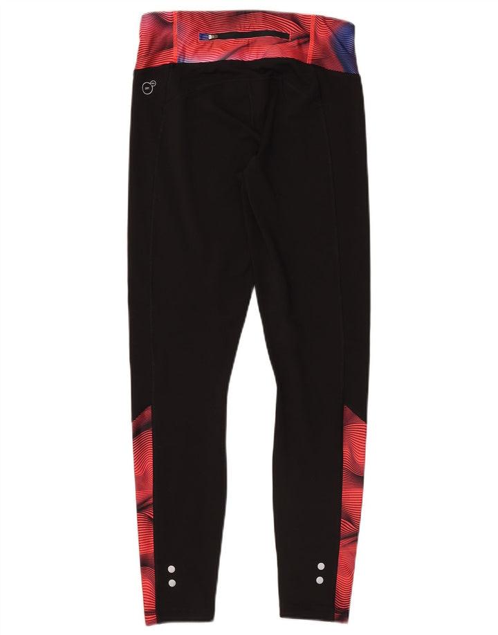 Puma Damen-Leggings mit abstraktem Muster, UK 10, Größe S, Schwarz, Farbblock