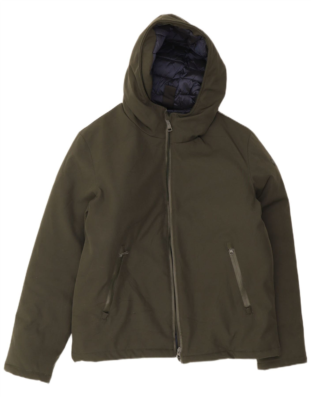 Vintage Herren Kapuzenjacke gepolstert UK 42 XL Grün Polyester