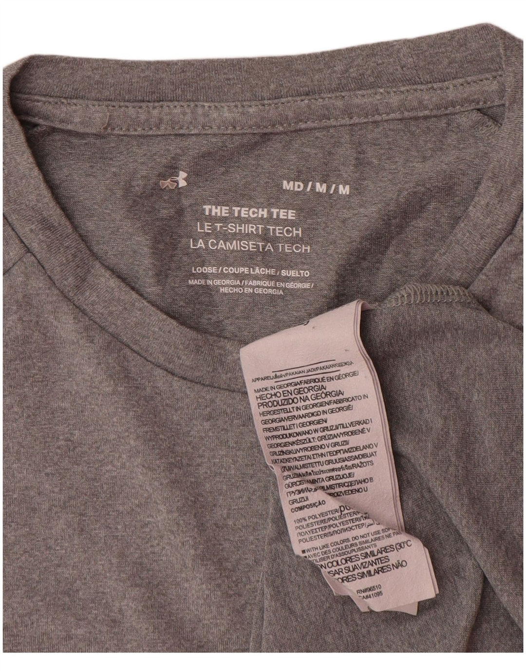 Under Armour Herren T-Shirt Top Mittelgraues Polyester