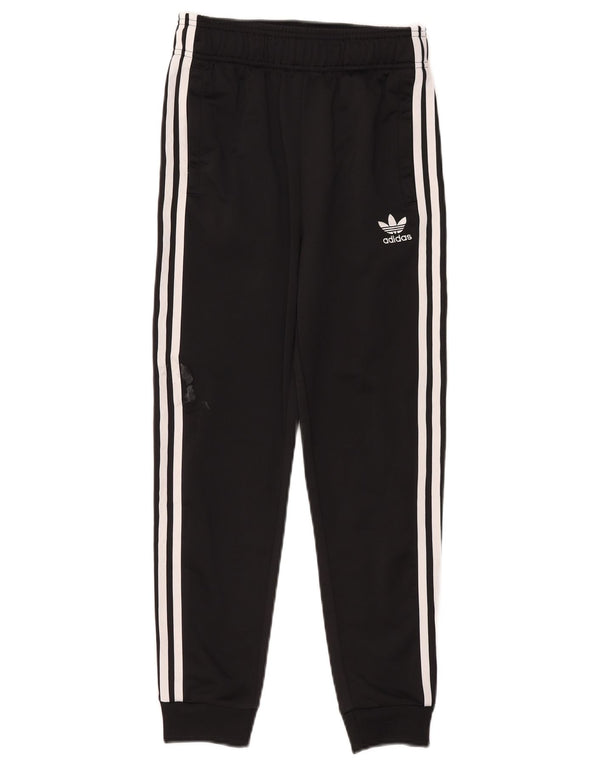 Adidas Jungen-Trainingshose, Jogginghose, 11–12 Jahre, schwarzes Polyester