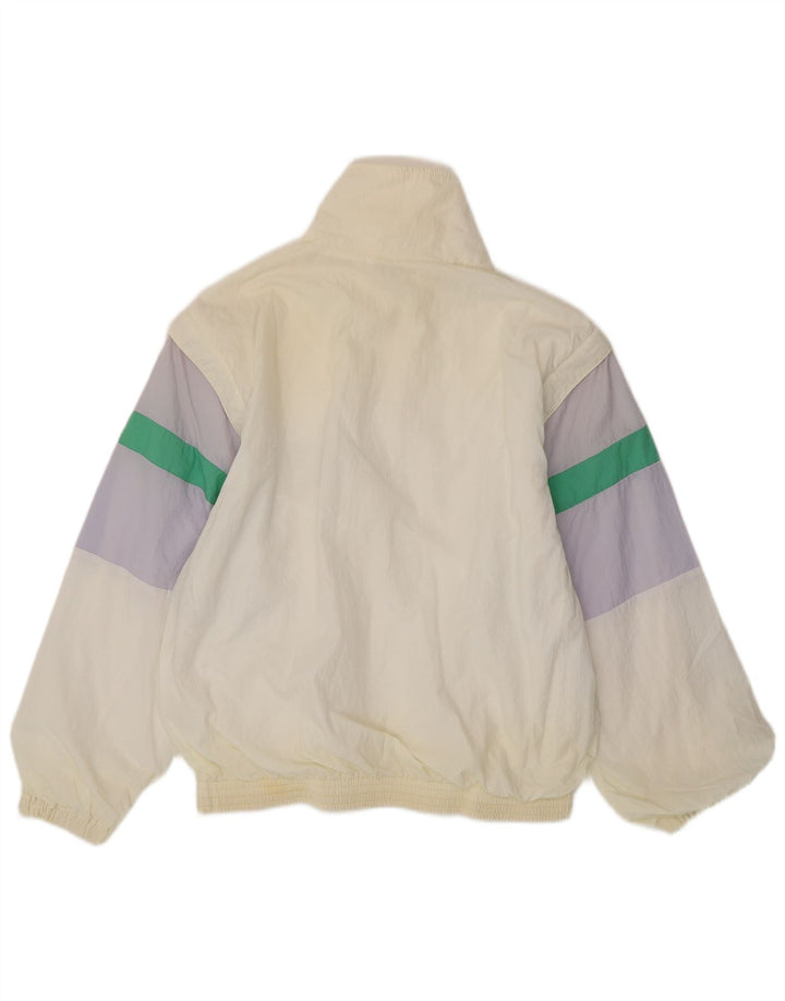 Belfe Herren-Trainingsanzug-Oberteil, Jacke, groß, weißes Colourblock-Polyamid