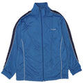 Reebok Herren-Trainingsanzug-Top-Jacke aus mittelblauem Colourblock-Polyester