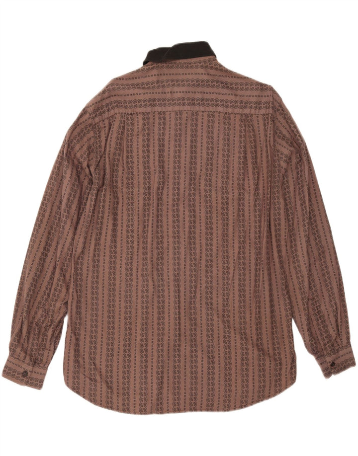 ZANOTTI Mens Shirt Medium Brown Paisley Vintage Zanotti and Second-Hand Zanotti from Messina Hembry 