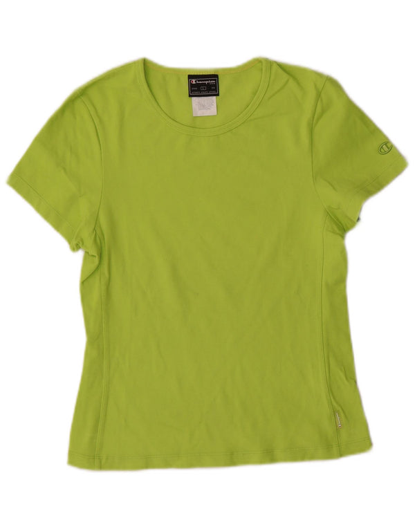 Champion Damen T-Shirt Top UK 14 Large Grün Polyester