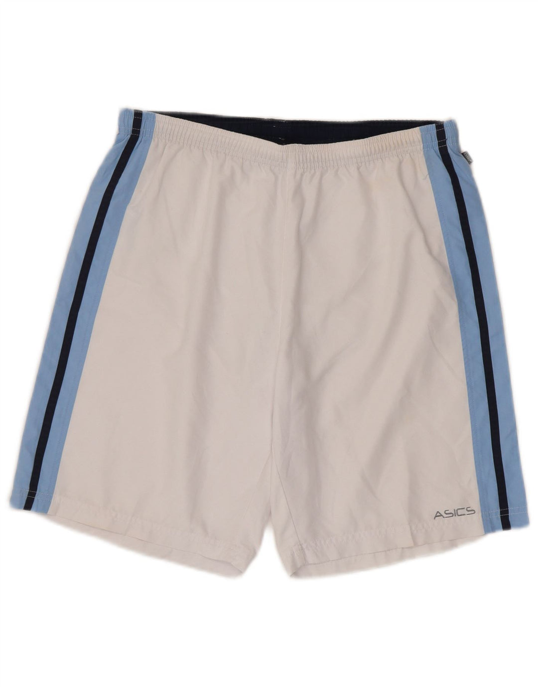 Asics Herren-Sportshorts, groß, weißes Farbblock-Polyester