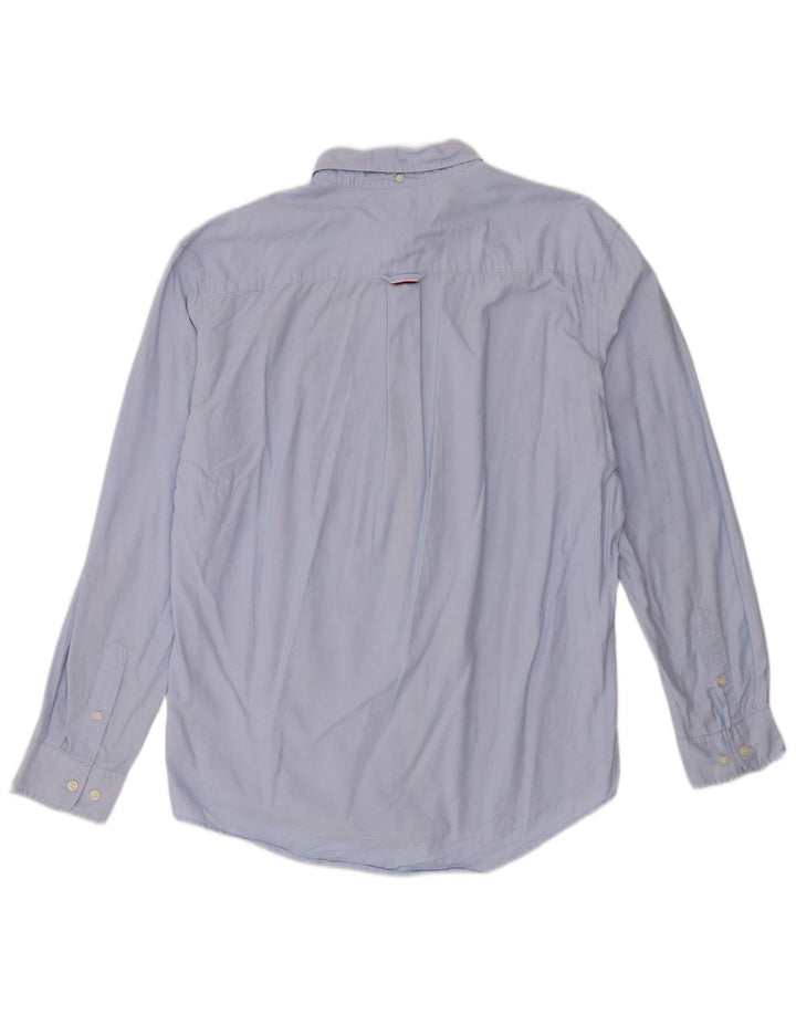 Tommy Hilfiger Herrenhemd XL, blaue Baumwolle