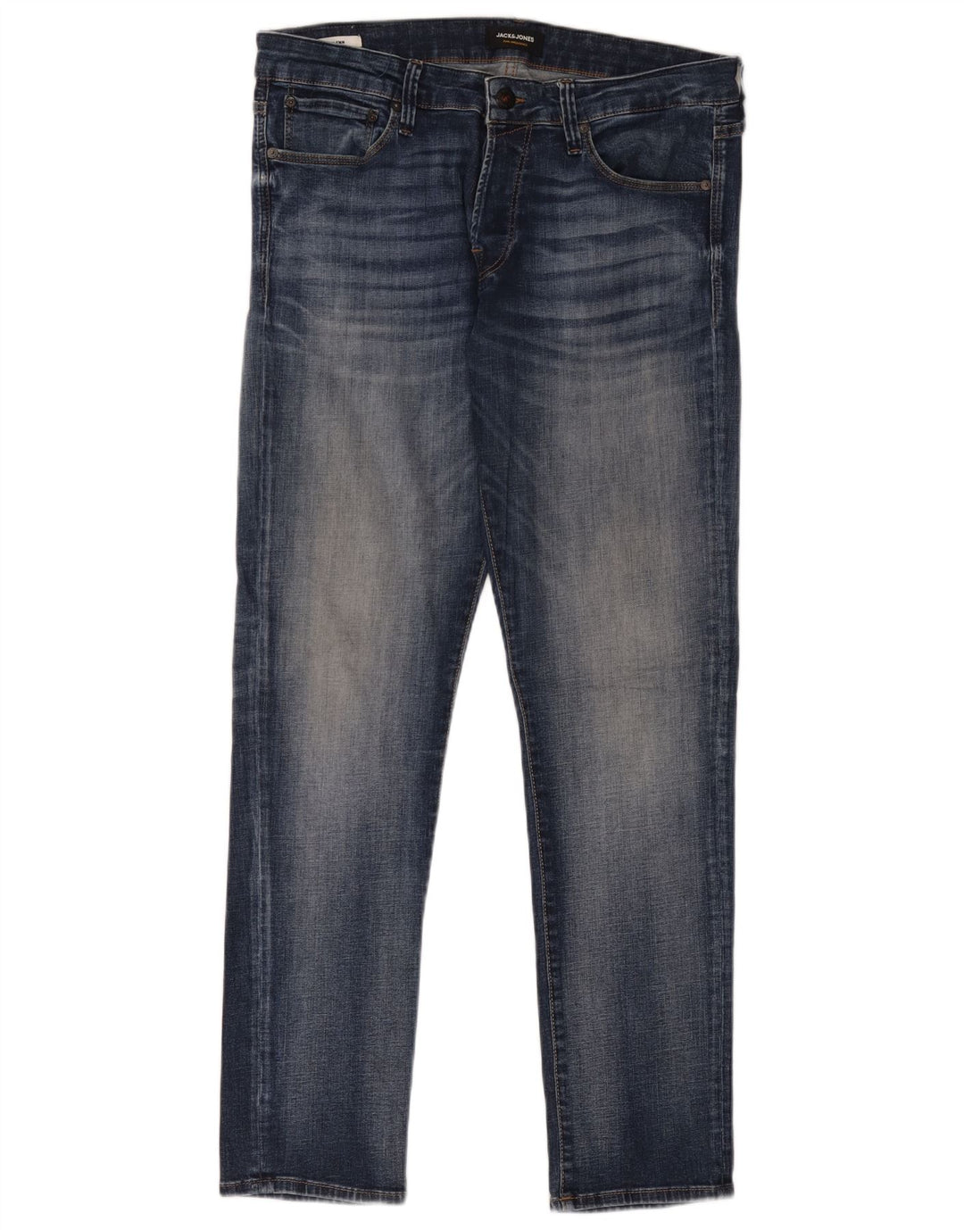 Jack & Jones Herren GLENN Slim Jeans W34 L32 Blaue Baumwolle