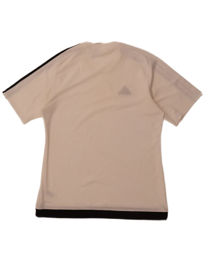 ADIDAS Herren Climalite T-Shirt Top Large Weiß Polyester