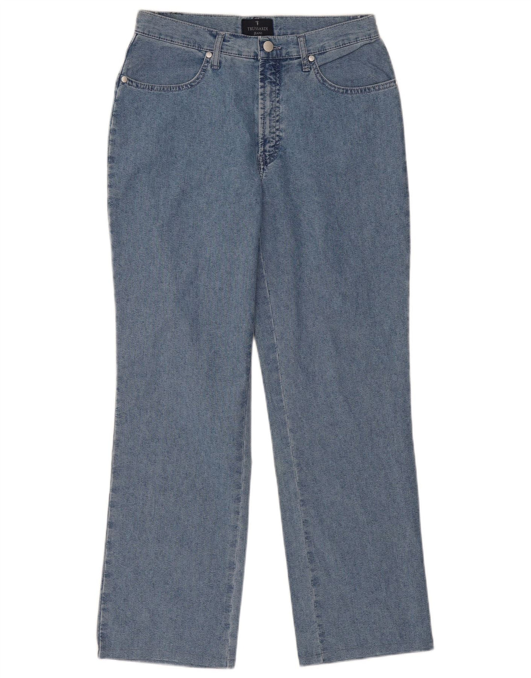 Trussardi Damen Straight Jeans W32 L30 Blaue Baumwolle