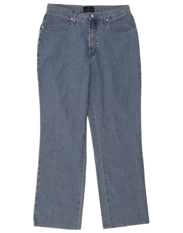 Trussardi Damen Straight Jeans W32 L30 Blaue Baumwolle