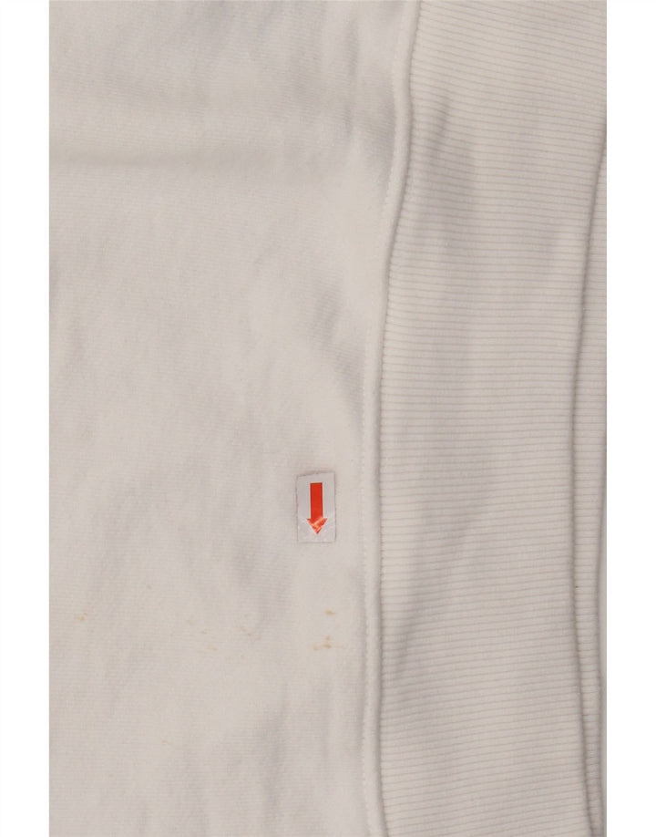 TOMMY HILFIGER Damen Crop Oversized Sweatshirt Pullover UK 6 XS Weiß