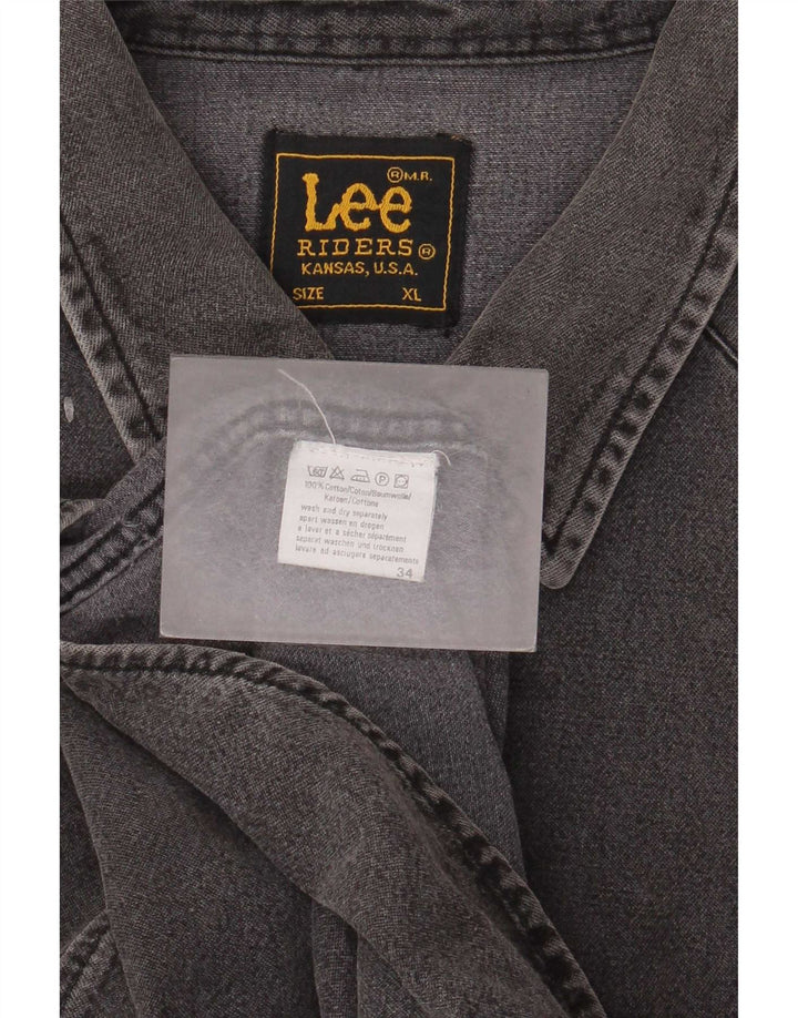 Lee Herren Riders Jeanshemd XL Grau Baumwolle
