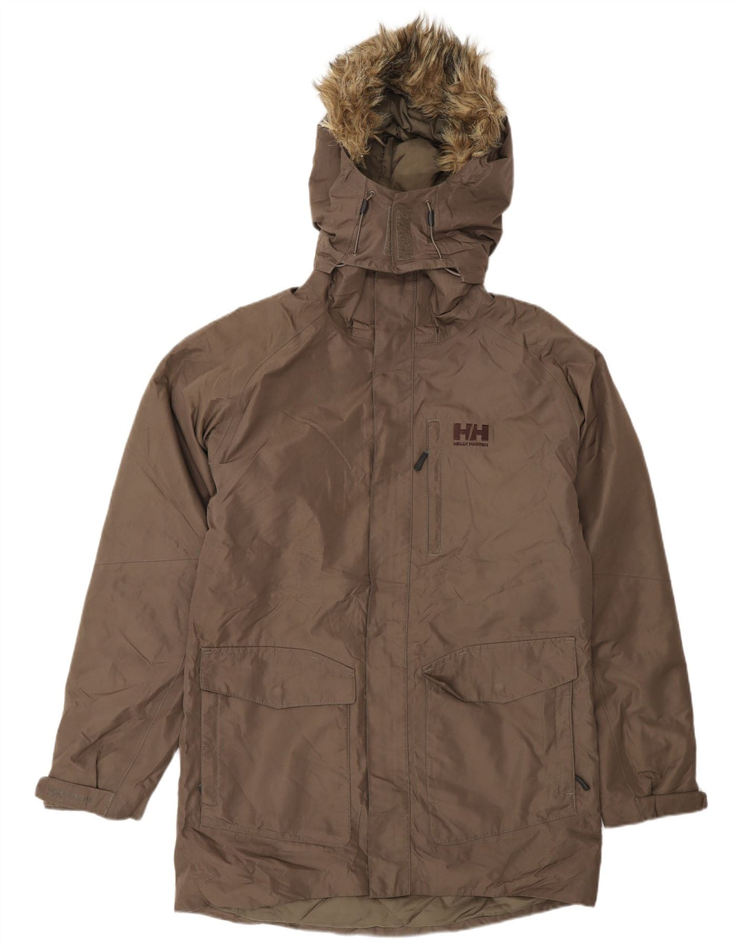 Helly Hansen Herren-Parka mit Kapuze, UK 38, mittelbraun, Polyester