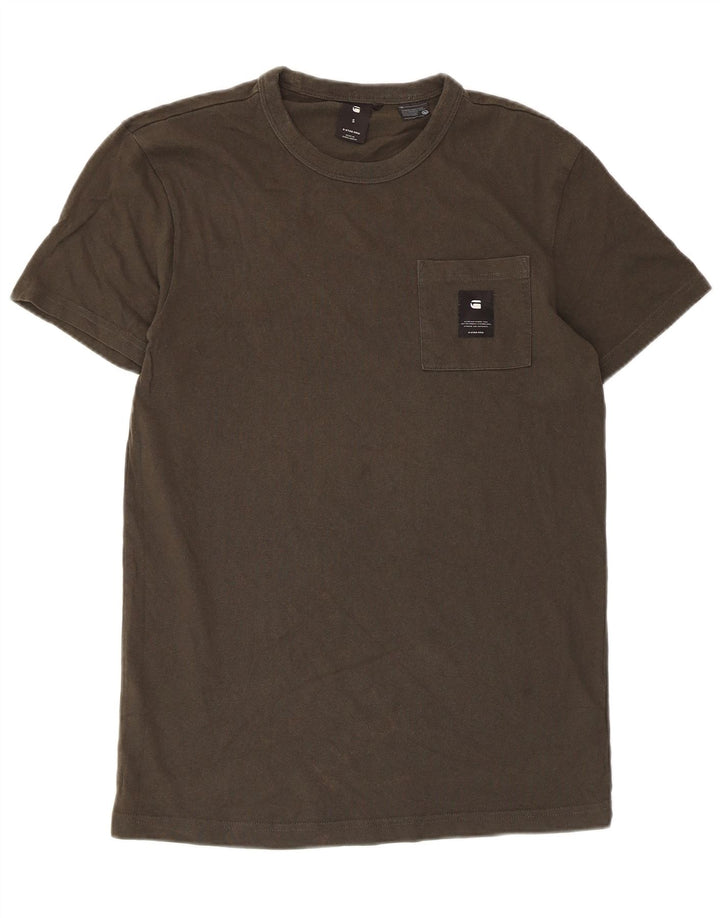G-Star Herren T-Shirt Top Small Khaki Baumwolle