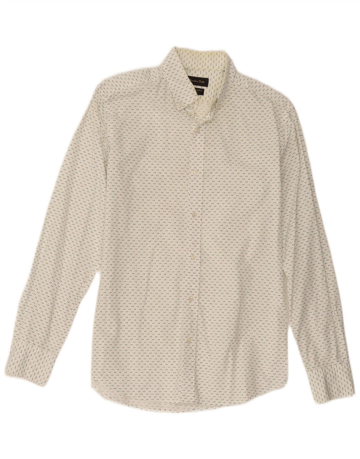 Massimo Dutti Herrenhemd, klein, weiß gefleckt