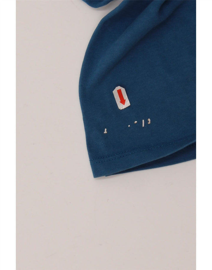 NIKE Herren-T-Shirt mit sportlichem Schnitt und Grafik, Größe L, aus blauer Baumwolle