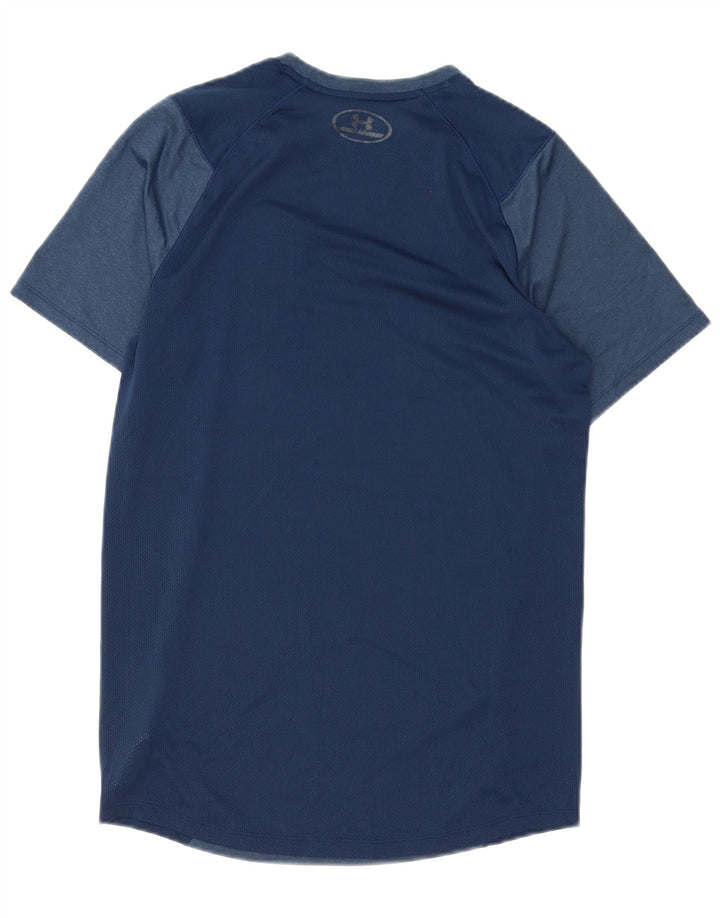 Under Armour Herren Heat Gear T-Shirt Top Small Marineblau Polyester