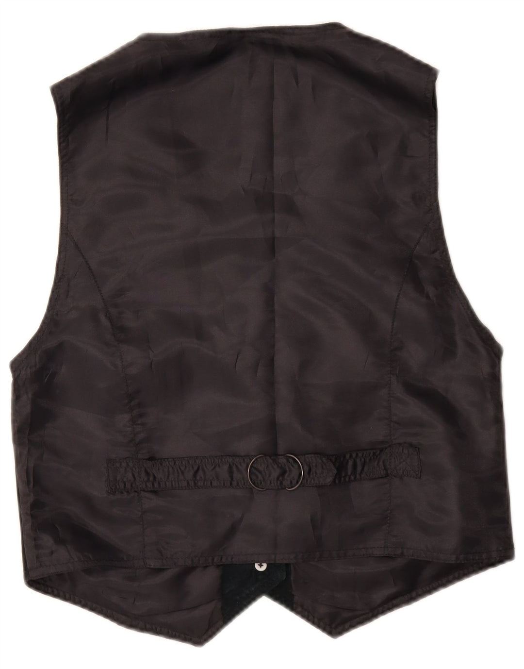 Vintage Damen Wildlederweste UK 10 Kleines schwarzes Leder