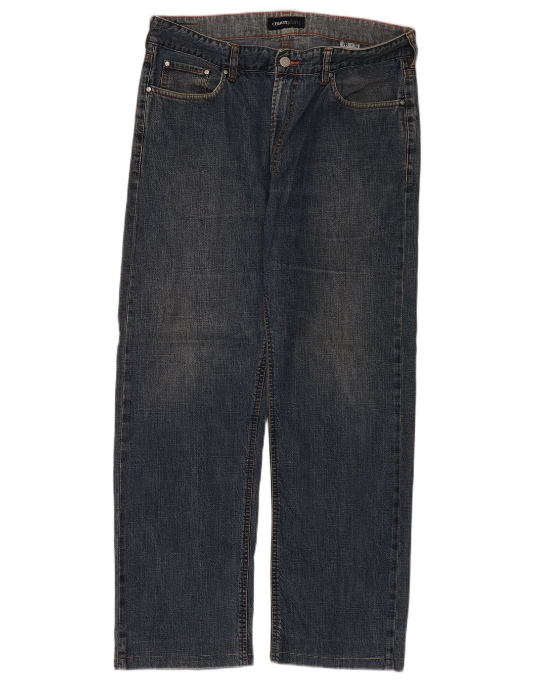CERRUTI Herren Straight Jeans W36 L29 Blaue Baumwolle