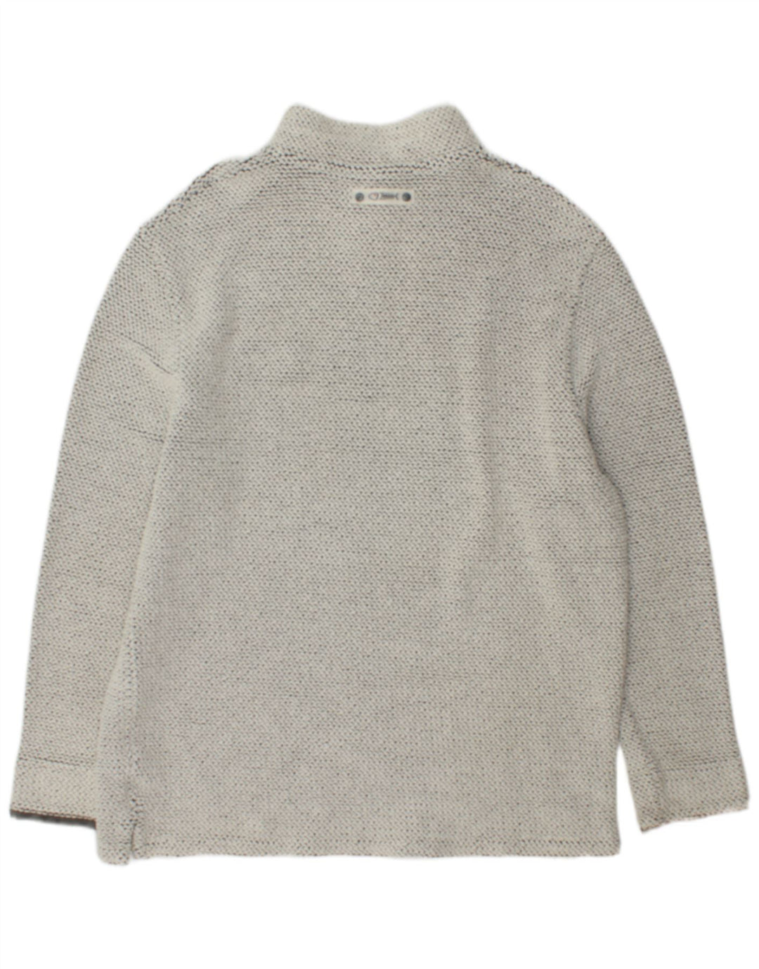 Weird Fish Herren-Pullover mit Reißverschluss, XL, graue Baumwolle