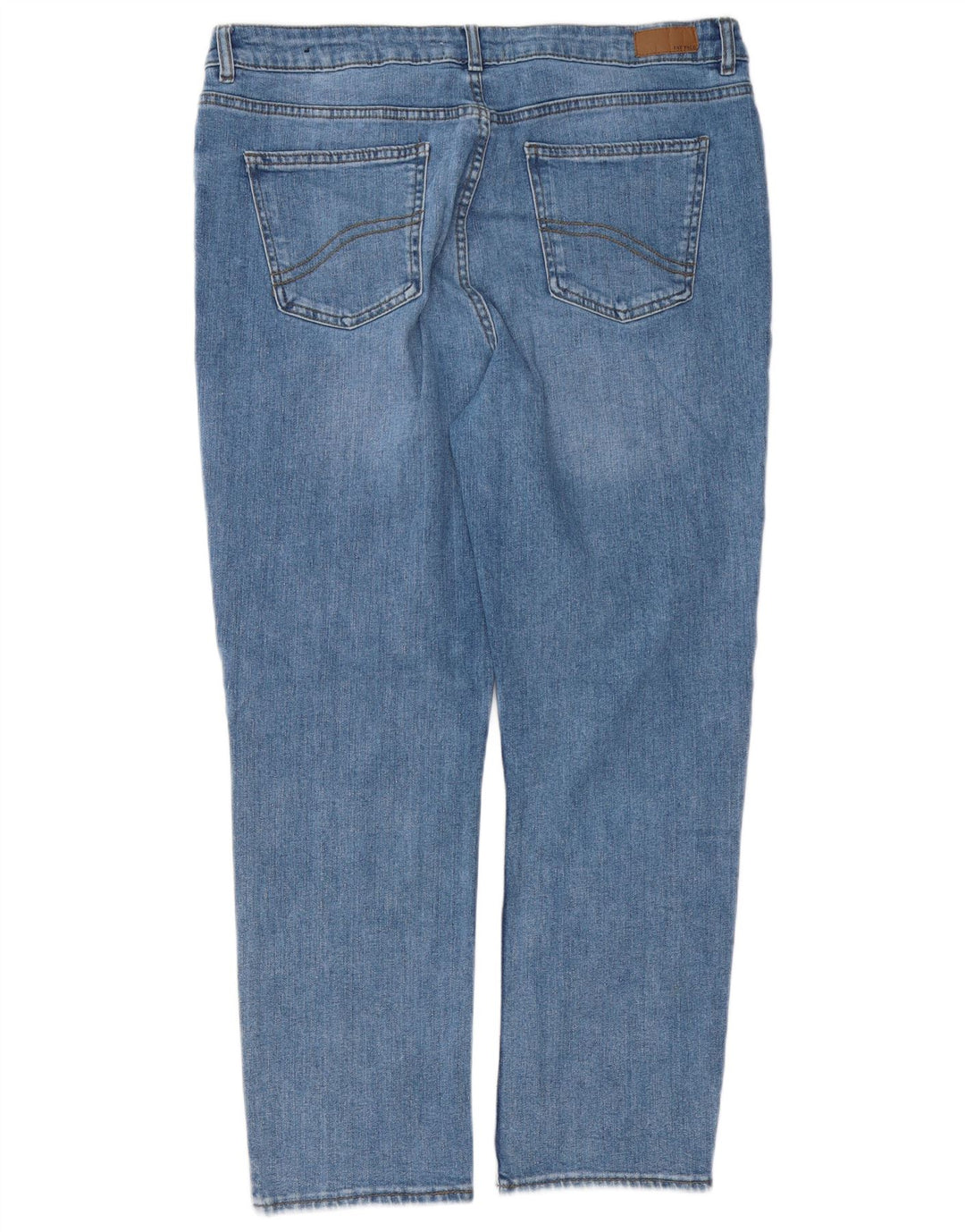 FAT FACE Damen Chesham Girlfriend Straight Jeans UK 16 Large W36 L28 Blau