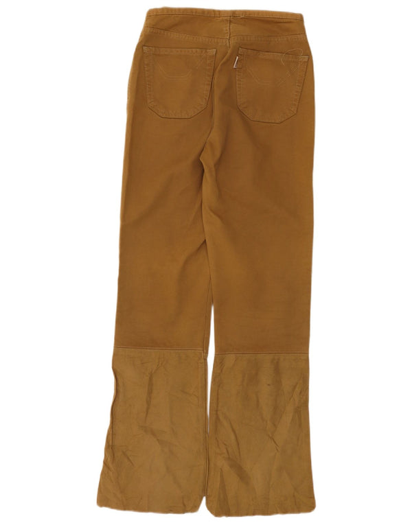 Jeckerson Damen Gerade Freizeithose IT 40 Small W24 L30 Beige Baumwolle