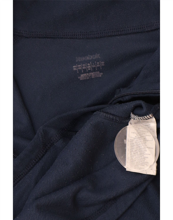 REEBOK Herren Fleecejacke UK 42 XL Marineblau Polyester
