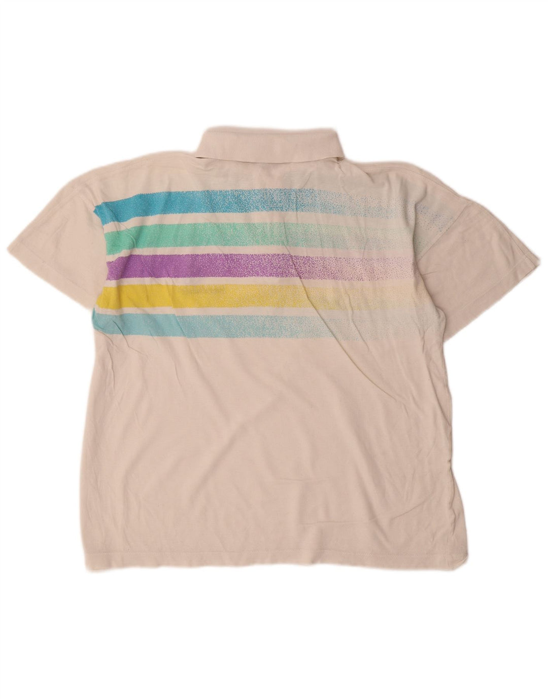 Sergio Tacchini Herren-Poloshirt aus mittelweißer, gestreifter Baumwolle