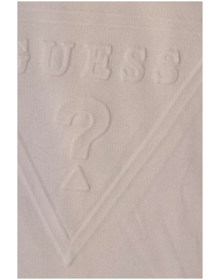 Guess Herren-Sweatshirt mit Grafik, XL, cremefarbene Baumwolle