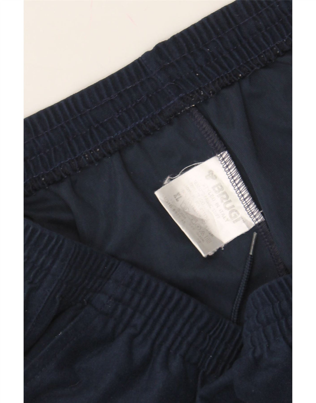 BRUGI Mens Tracksuit Trousers XL Navy Blue Polyester Vintage Brugi and Second-Hand Brugi from Messina Hembry 