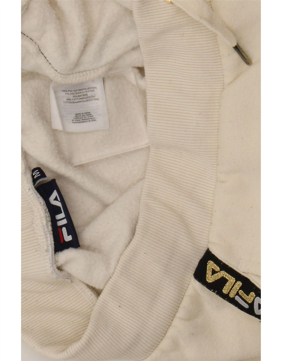 Fila Damen Grafik-Trainingshose, Jogginghose, UK 14, Mittelbeige, Polyester