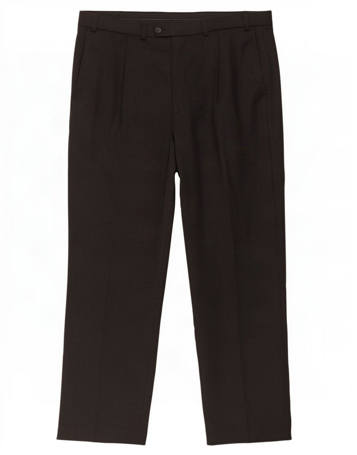 Gerade Herren-Anzughose von Marks & Spencer, W40, L31, graue Wolle