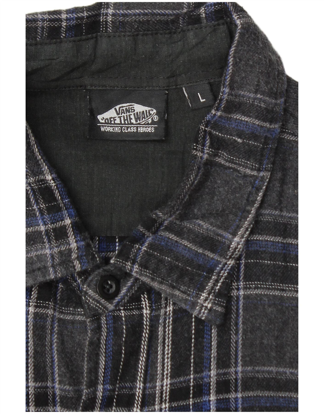 Vans Flanellhemd für Herren, groß, grau kariert, Baumwolle