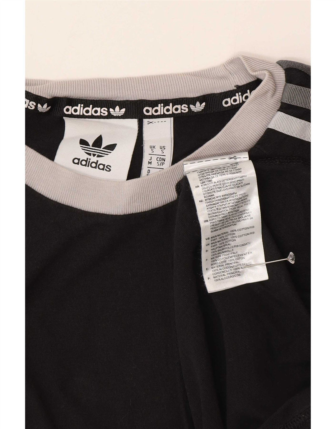 Adidas Herren T-Shirt Top Small Schwarz Baumwolle