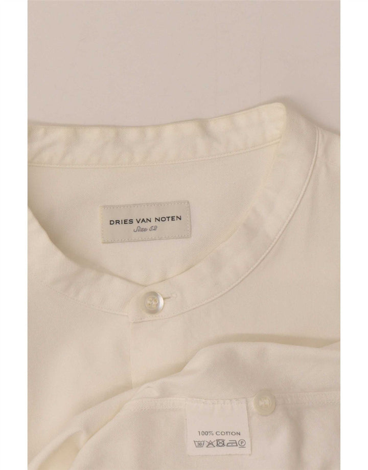 Dries Van Noten Herrenhemd IT 52 Große weiße Baumwolle