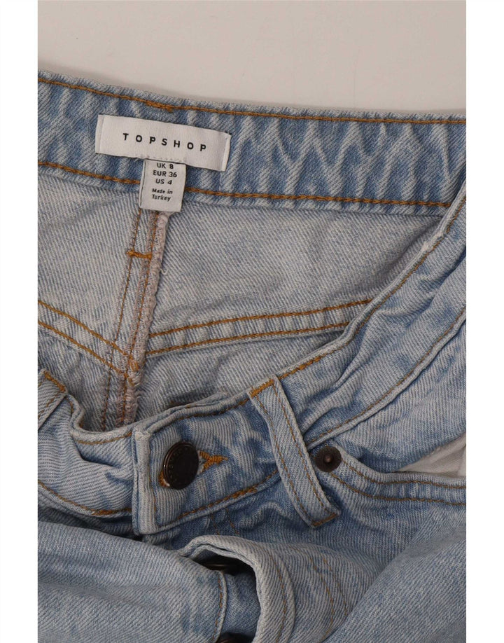 Topshop Damen Jeansrock UK 8 Small W26 Blau